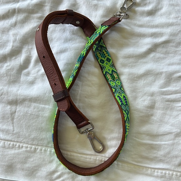 Consuela Green and Blue Belt with Geometric Patterns - Picture 6 of 6